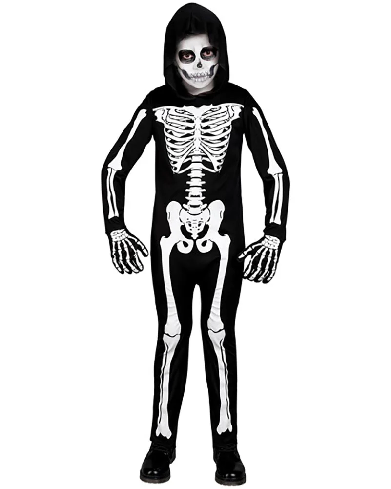 Hooded Skeleton Boys Costume - Image 2