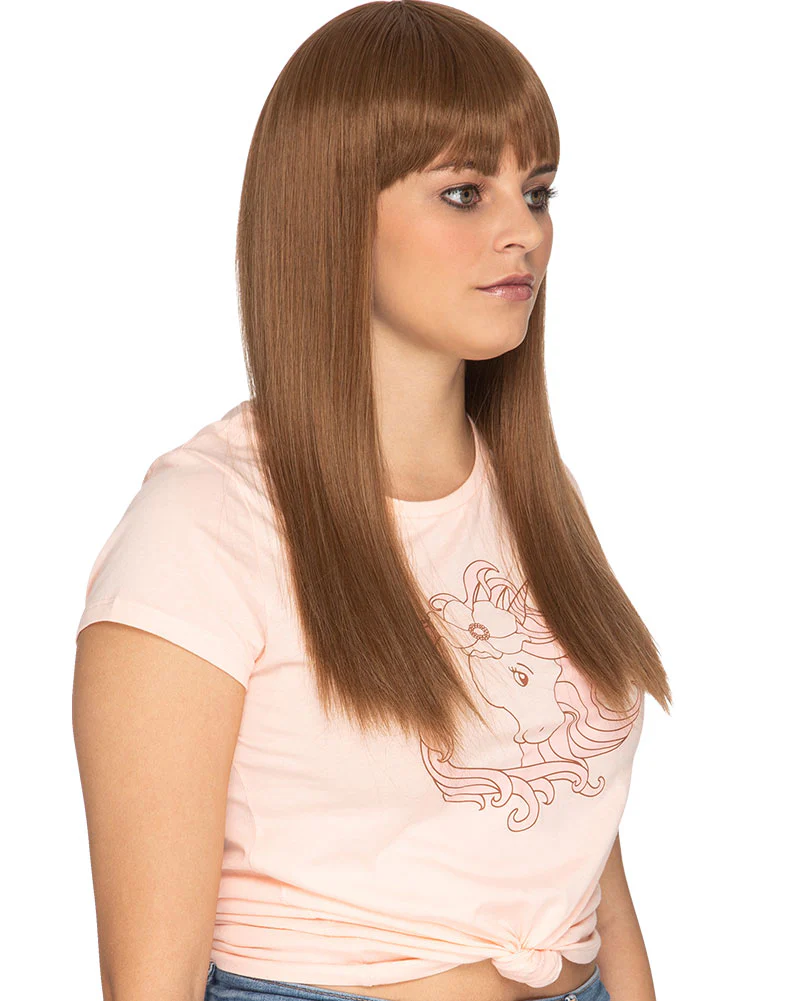 Hornbag Deluxe Long Brown Wig - Image 3
