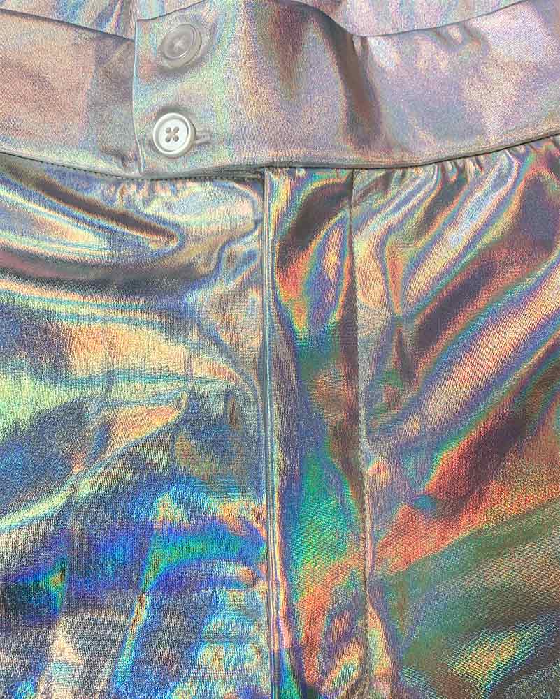 Hot Stuff Silver 70s Mens Plus Size Flares - Image 6