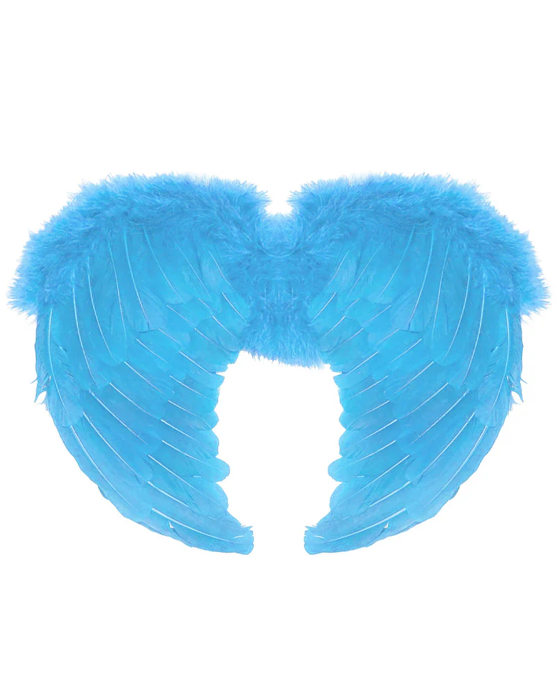 Ice Blue Feather Small Angel Wings