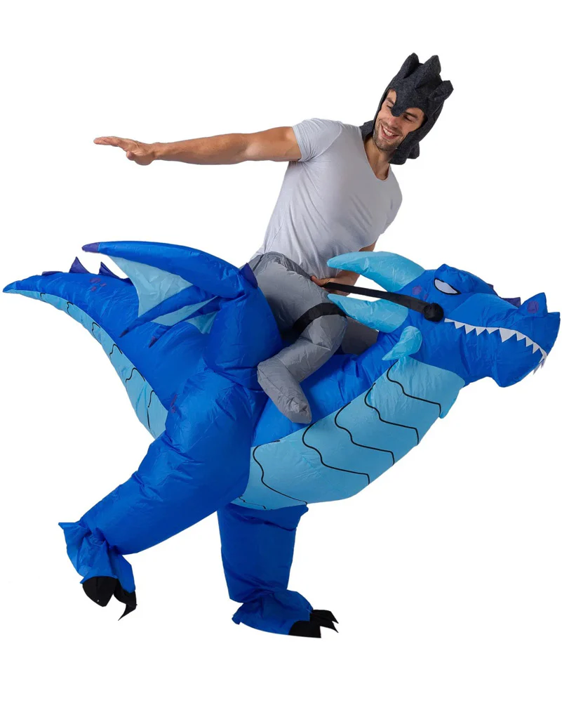 Ice Dragon Ride-On Inflatable Adult Costume - Image 3