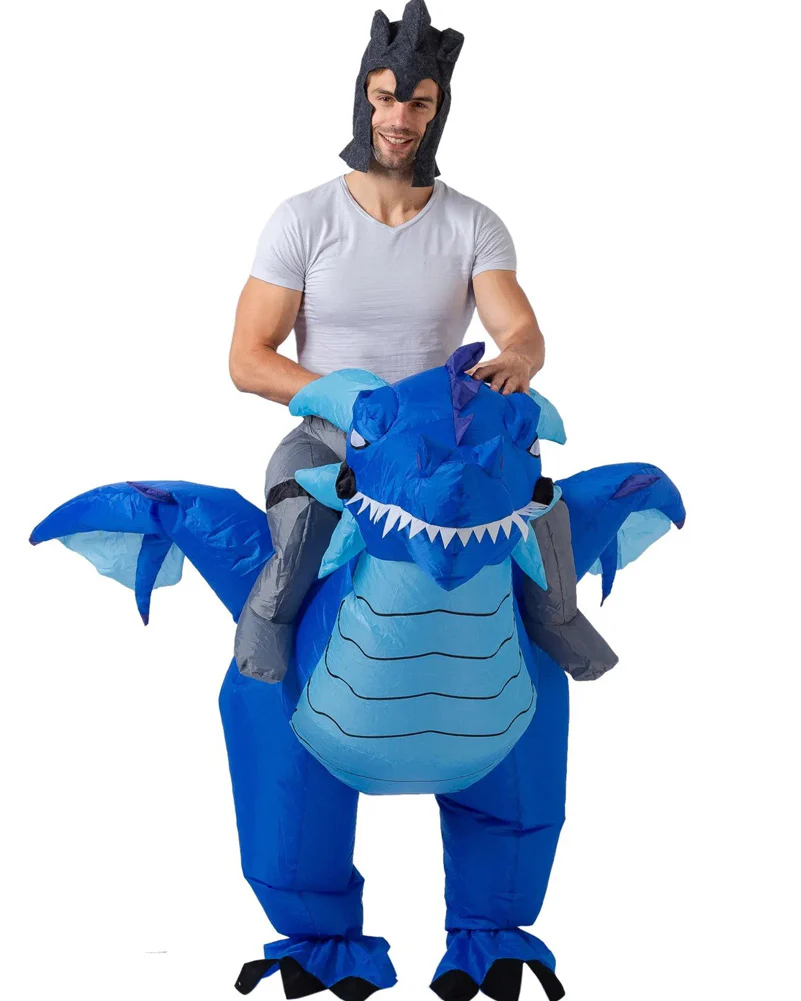 Ice Dragon Ride-On Inflatable Adult Costume - Image 4
