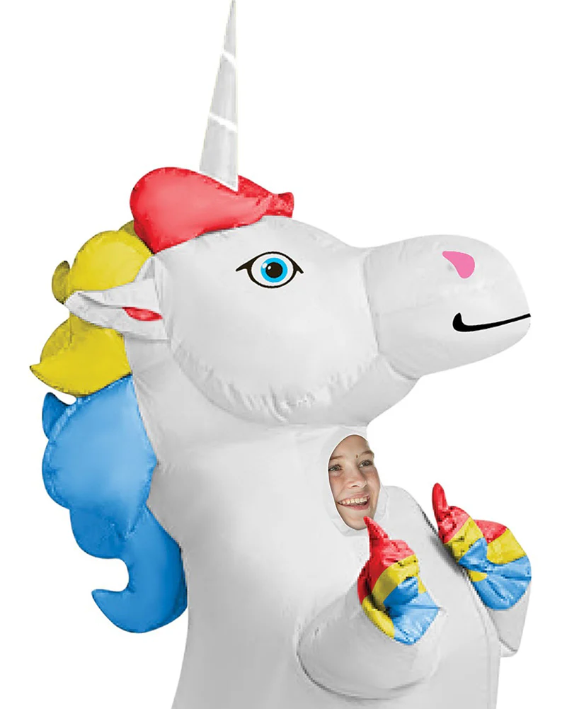 Inflatable Prancing Unicorn Kids Costume - Image 2