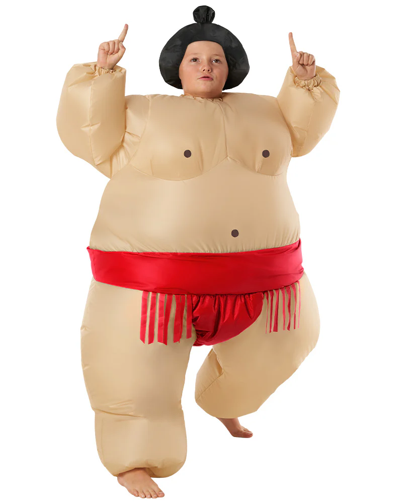 Inflatable Sumo Red MegaMorph Boys Costume - Image 3
