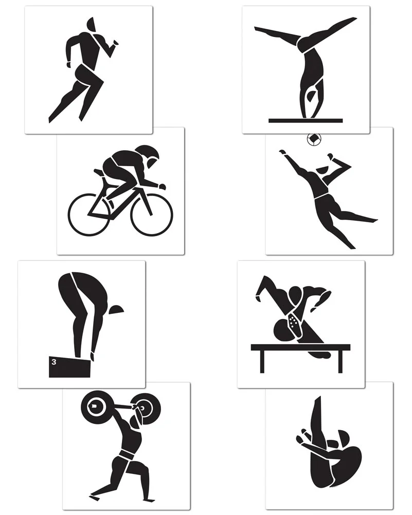 International Summer Sports Cutouts Pack of 4