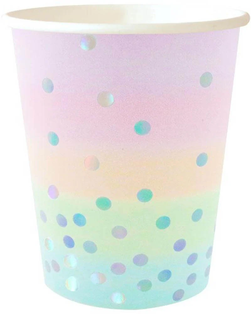 Iridescent Pastel 300ml Paper Cups Pack of 10