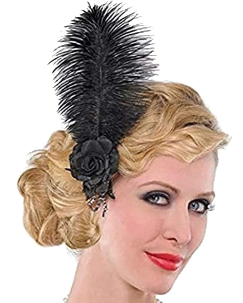 1920s Jazzy Feather Hairclip - Image 2