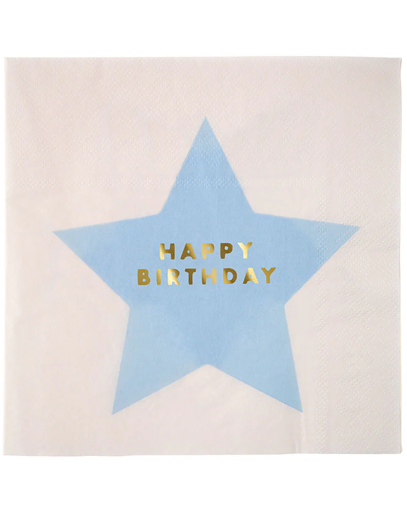 Jazzy Star Happy Birthday Dinner Napkins Pack of 16