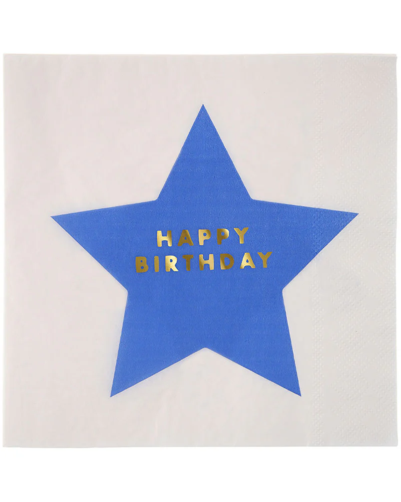 Jazzy Star Happy Birthday Dinner Napkins Pack of 16 - Image 2