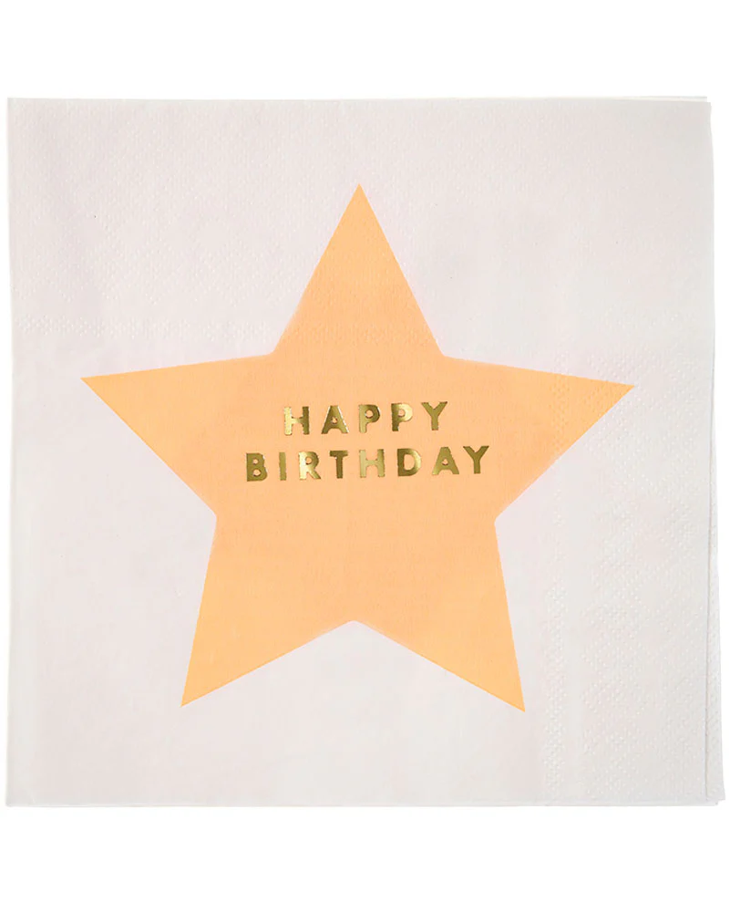 Jazzy Star Happy Birthday Dinner Napkins Pack of 16 - Image 3