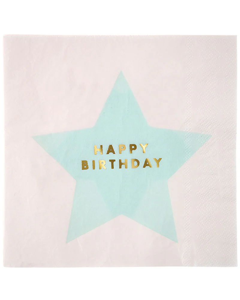 Jazzy Star Happy Birthday Dinner Napkins Pack of 16 - Image 4