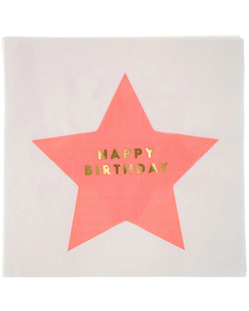 Jazzy Star Happy Birthday Dinner Napkins Pack of 16 - Image 5