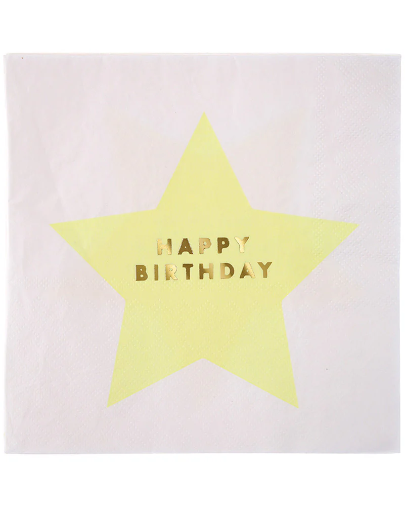 Jazzy Star Happy Birthday Dinner Napkins Pack of 16 - Image 6