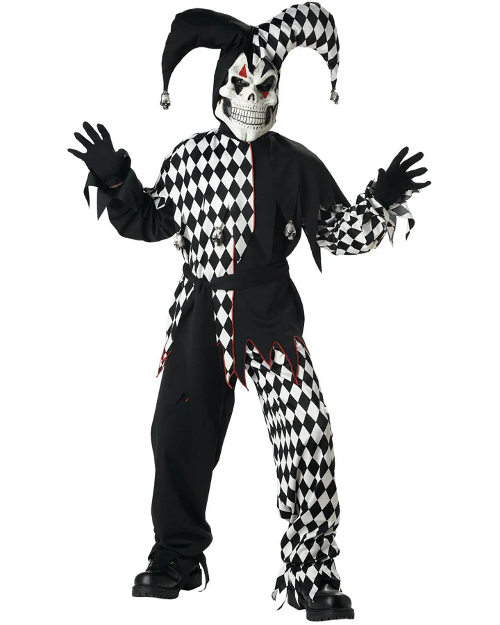 Jed The Evil Jester Boys Costume
