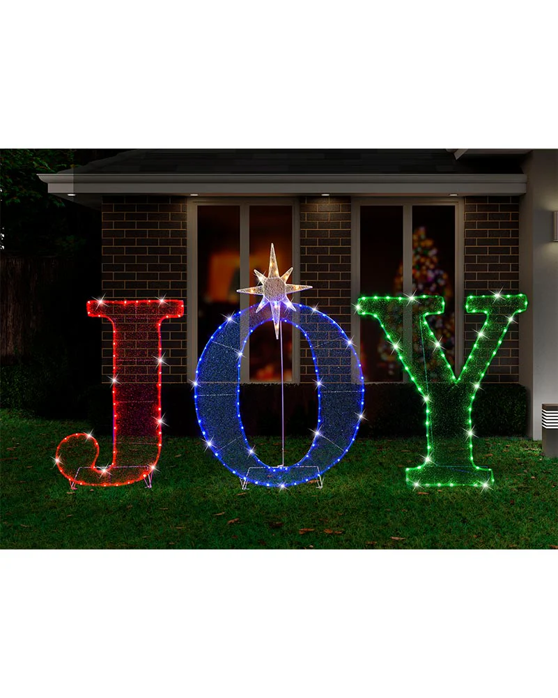Joy Twinkling Mesh Tinsel LED Christmas Light with Stands 1m - Image 2