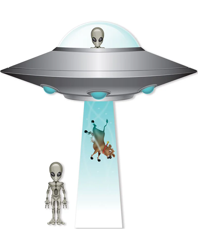 Jumbo Flying Saucer Cutouts Pack of 4