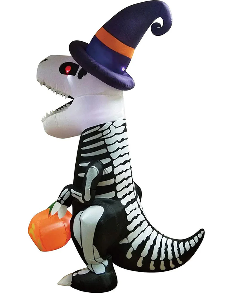 Jumbo Skeleton Dinosaur Lawn Inflatable 2.4m - Image 3