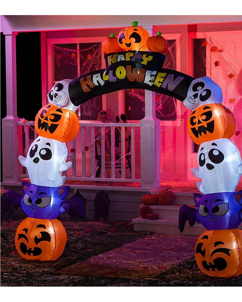 Jumbo Stacked Spooky Arch Lawn Inflatable 2m - Image 3