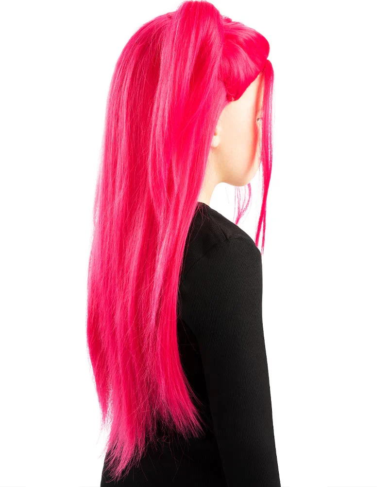 K-Pop Demon Hunters Mira Bright Pink Kids Wig - Image 7