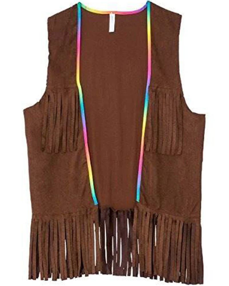 Kids Groovy 60s Long Hippie Vest - Image 2