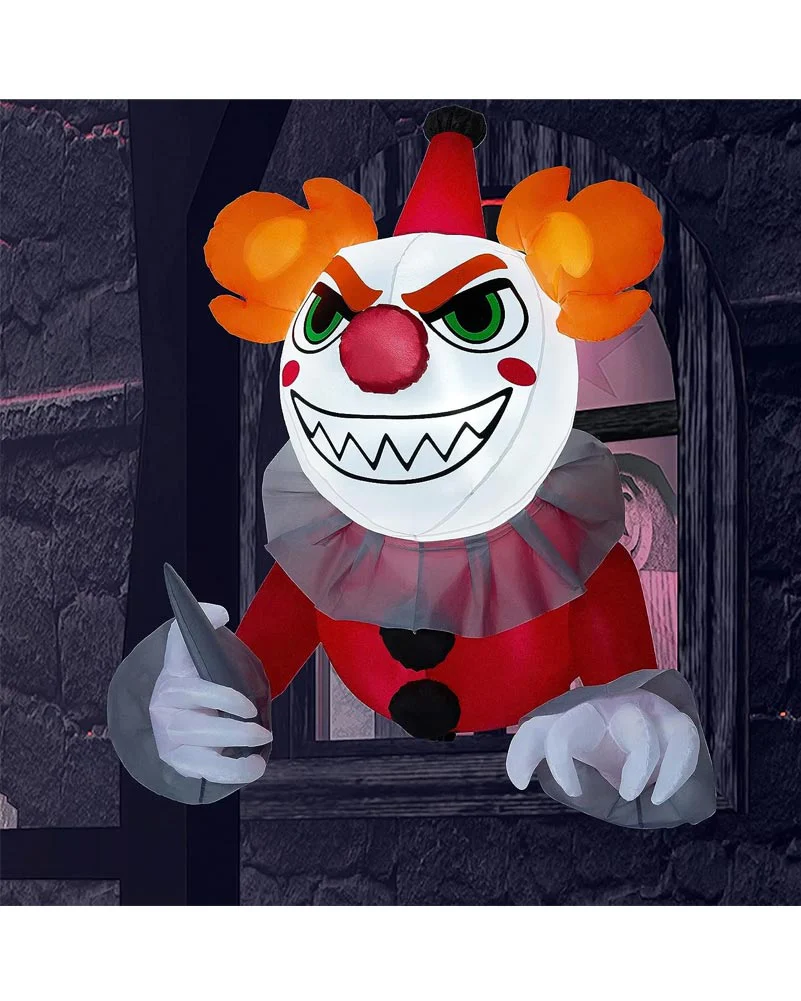 Killer Clown Window Breaker Inflatable Decoration 1.2m - Image 3