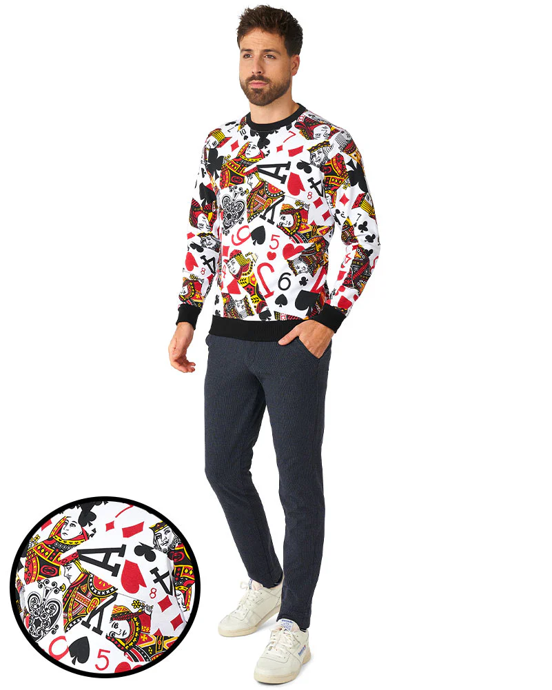 80s King Of Clubs Opposuit Mens Sweater