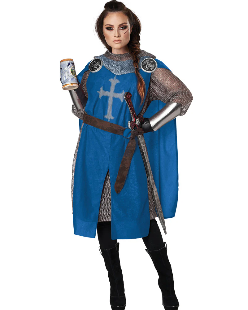 Knights Blue Surcoat Adult Costume - Image 3