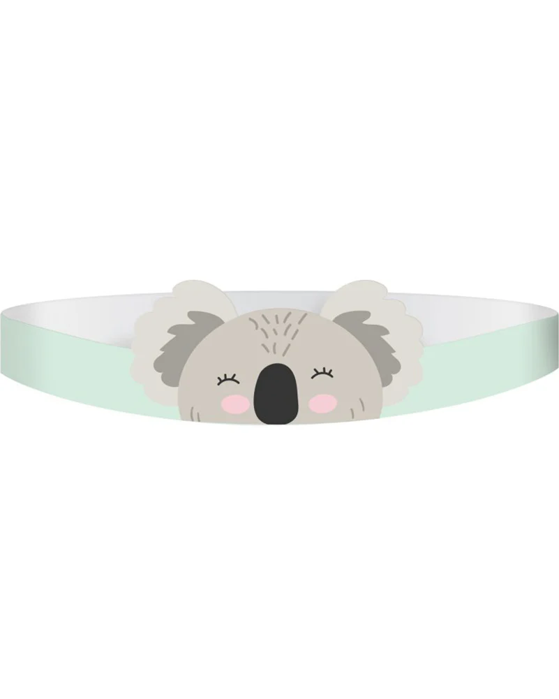 Koala Mini Paper Tiaras Pack of 8