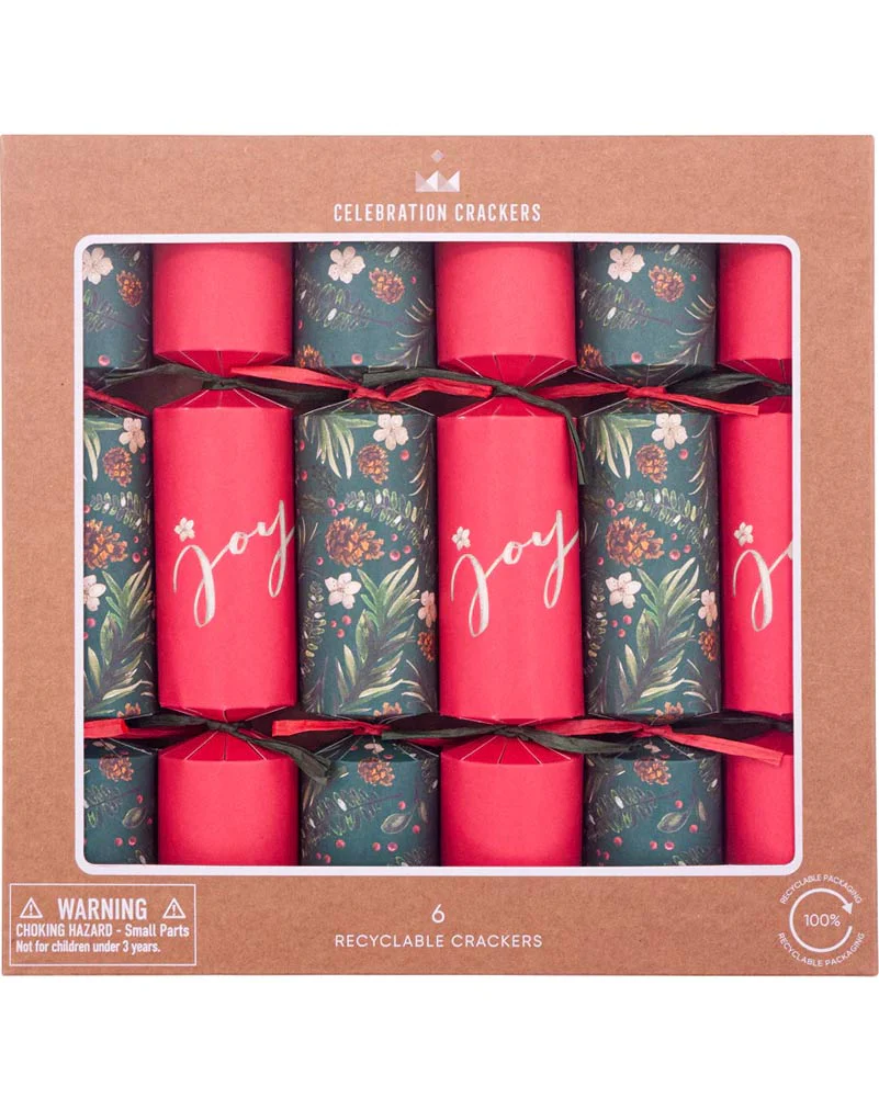 Kraft Winter Foliage Christmas Crackers Pack of 6 - Image 3
