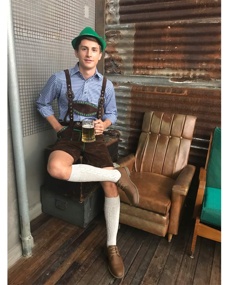 Kurt Deluxe Brown Lederhosen Plus Size Mens Costume - Image 6