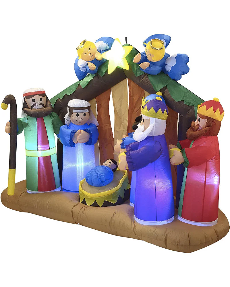 Large Angel Nativity Scene Christmas Lawn Inflatable 2m - Image 2