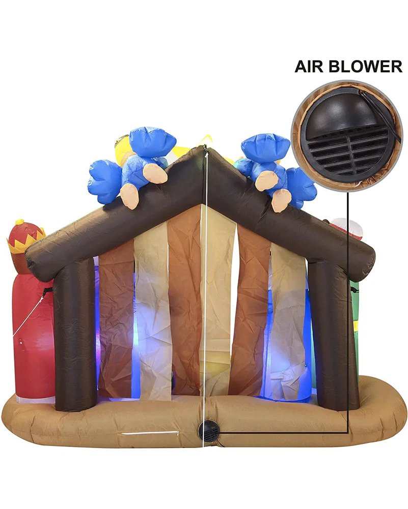 Large Angel Nativity Scene Christmas Lawn Inflatable 2m - Image 3