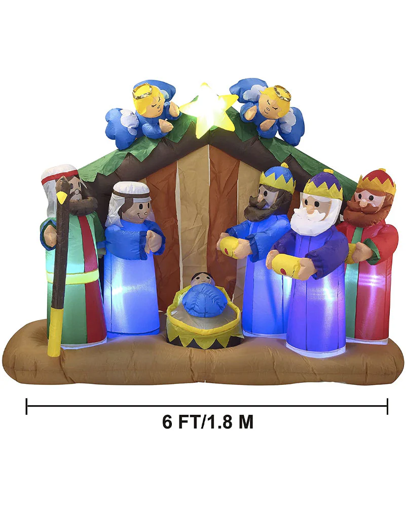 Large Angel Nativity Scene Christmas Lawn Inflatable 2m - Image 5