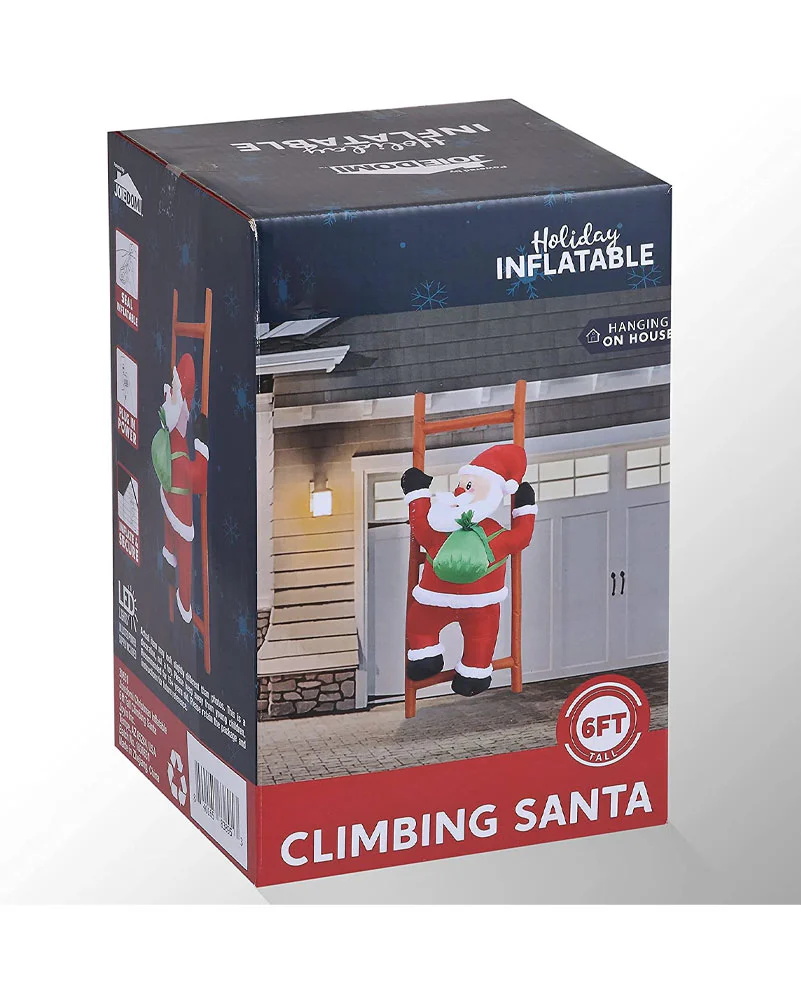 Large Climbing Santa Christmas Lawn Inflatable 1.8m - Image 5