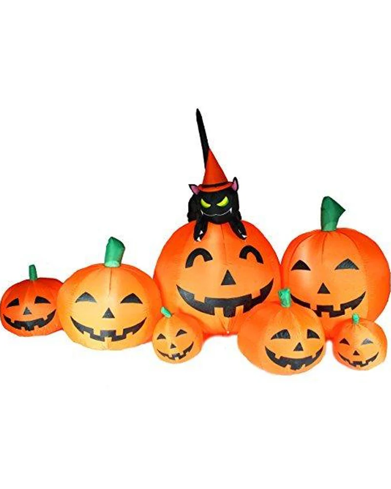 Large Pumpkin Patch with Cat Lawn Inflatable 1.5m - Image 2