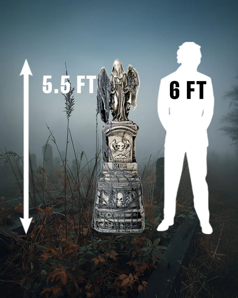 Large Winged Angel Gravestone 1.7m - Image 4