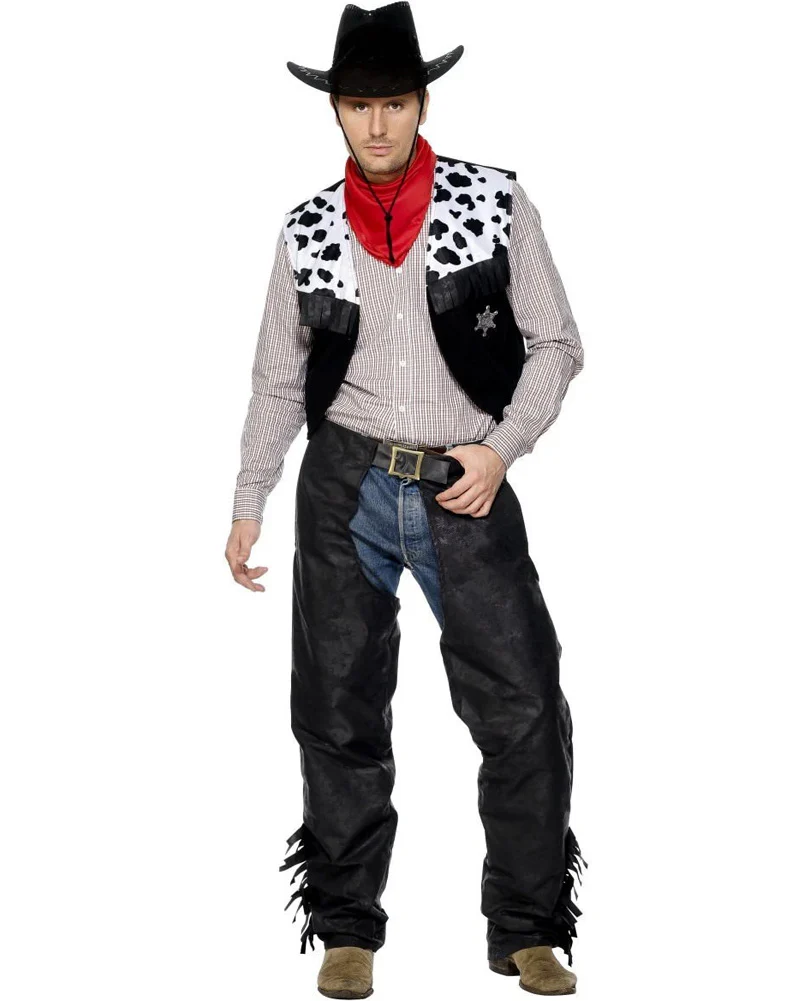 Leather Cowboy Mens Costume