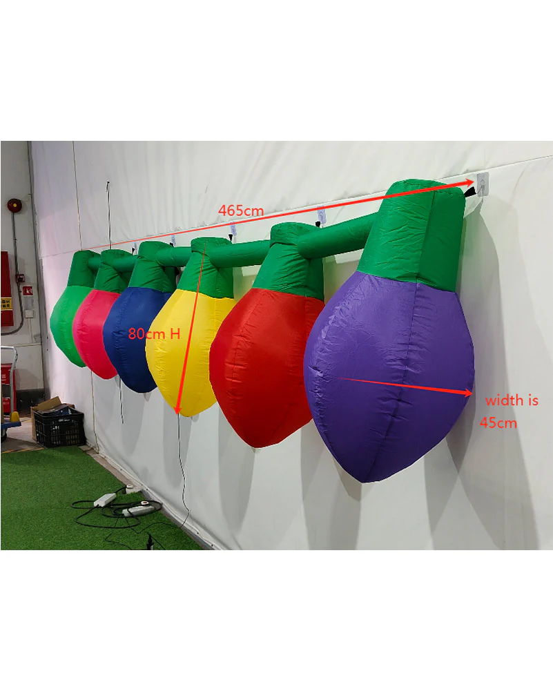 LED Bulb String Lights Christmas Lawn Inflatable 4.6m - Image 2
