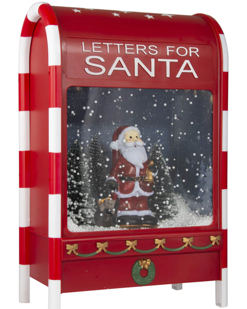 LED Musical Santa Letter Box Christmas Decoration 40cm - Image 3