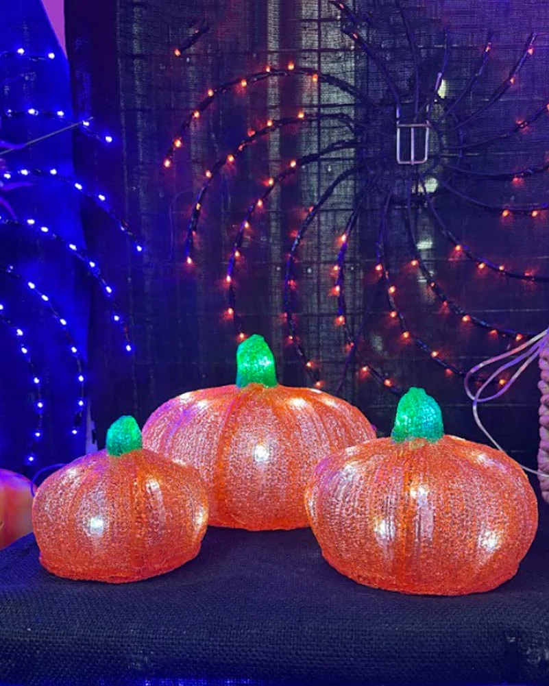 LED Pumpkin Lights Pack of 3 - Image 2