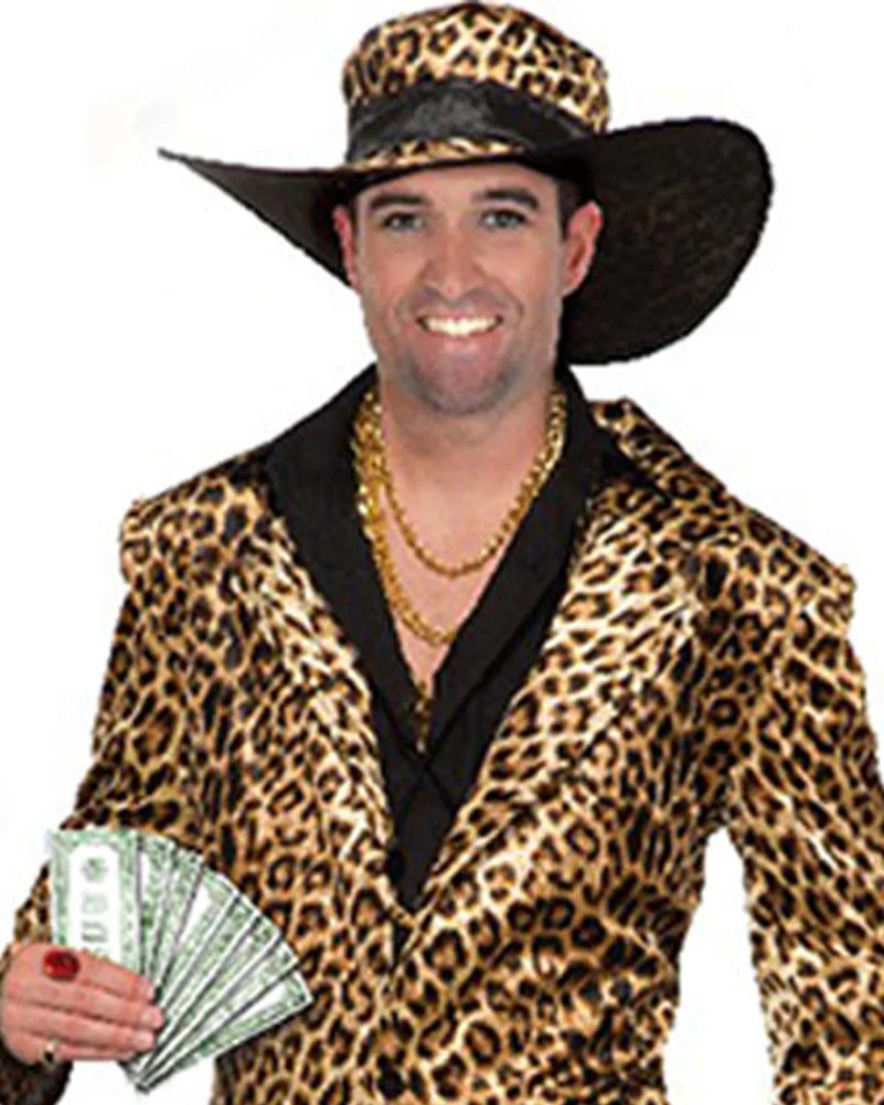 60s Leopard Coat and Hat Mens Costume - Image 2