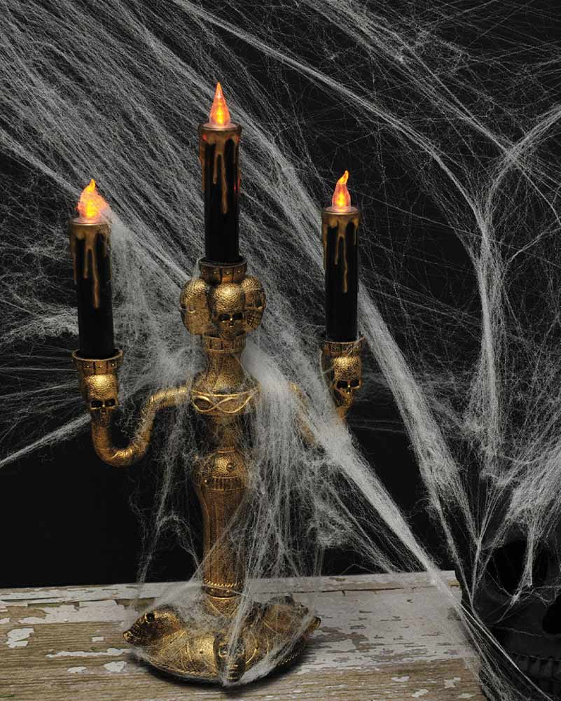 Light Up Golden Creepy Candelabra 35cm - Image 2