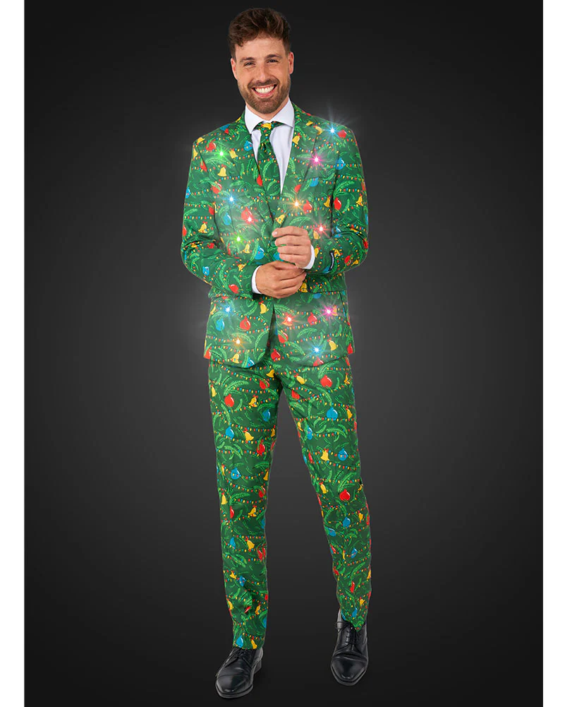 Light Up Green Christmas Tree Mens Suitmeister - Image 2