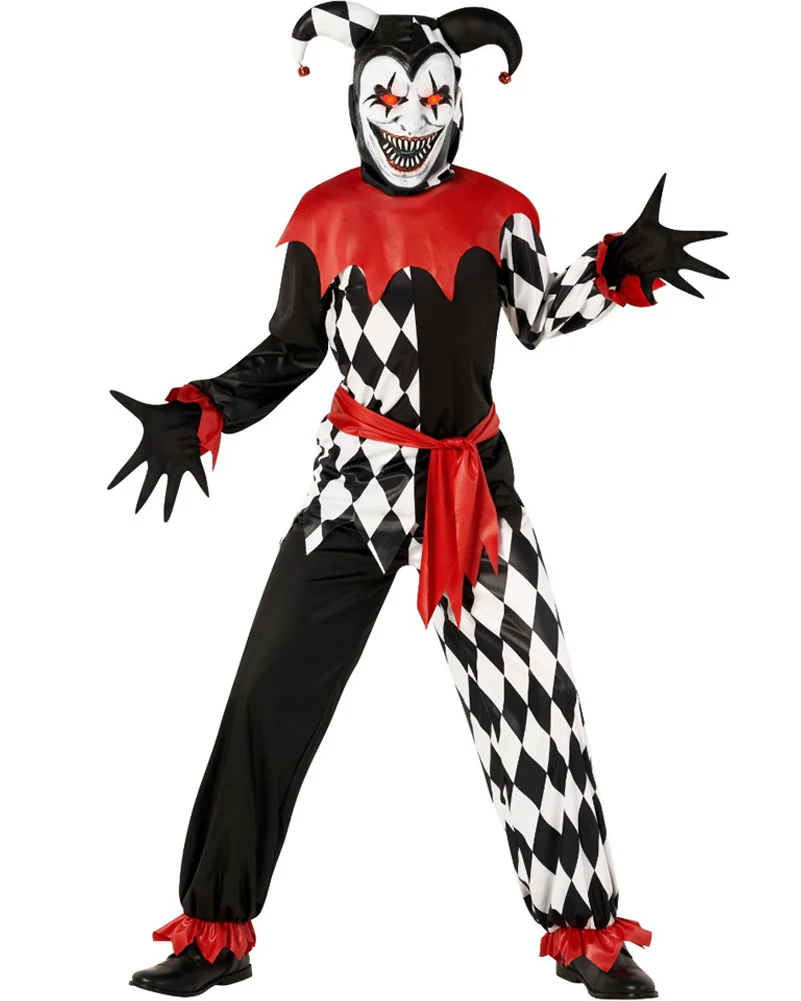 Light Up Scary Jester Boys Costume - Image 3
