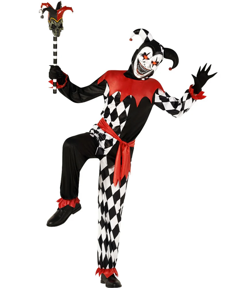 Light Up Scary Jester Boys Costume - Image 5