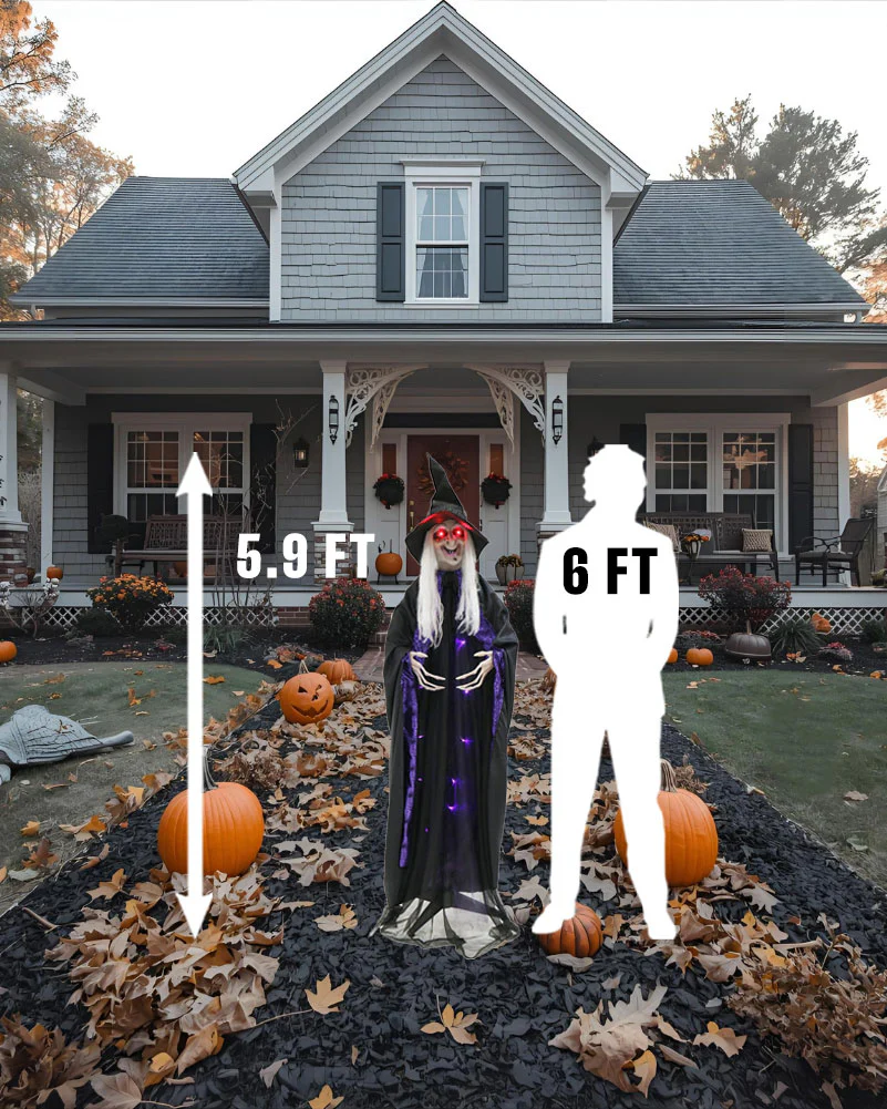 Light Up Standing Witch Decoration 1.8m - Image 2