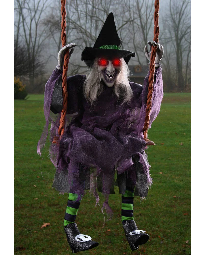 Light Up Swinging Dead Witch 91cm