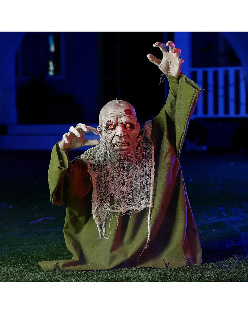 Light Up Zombie with Moveable Arms Animated Ground Breaker 60cm - Image 2