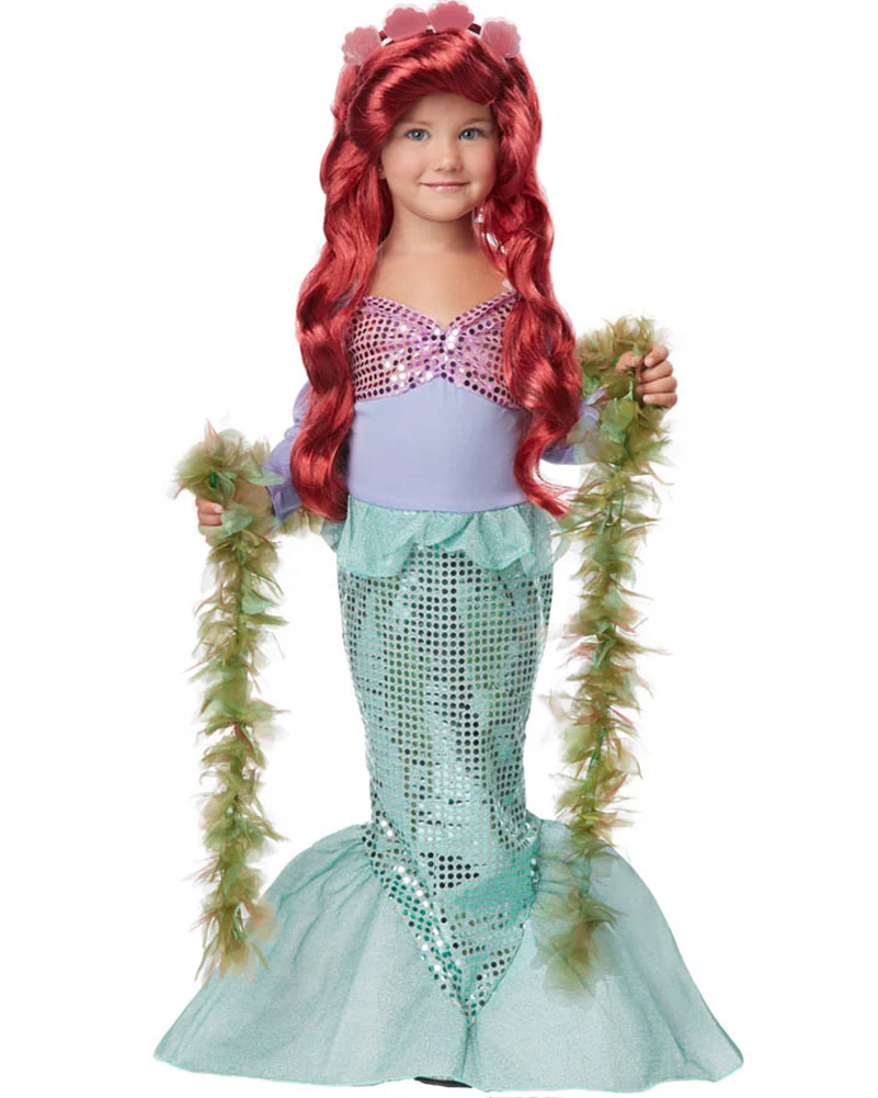 Lil Mermaid Sequin Toddler Girls Book Week Costume