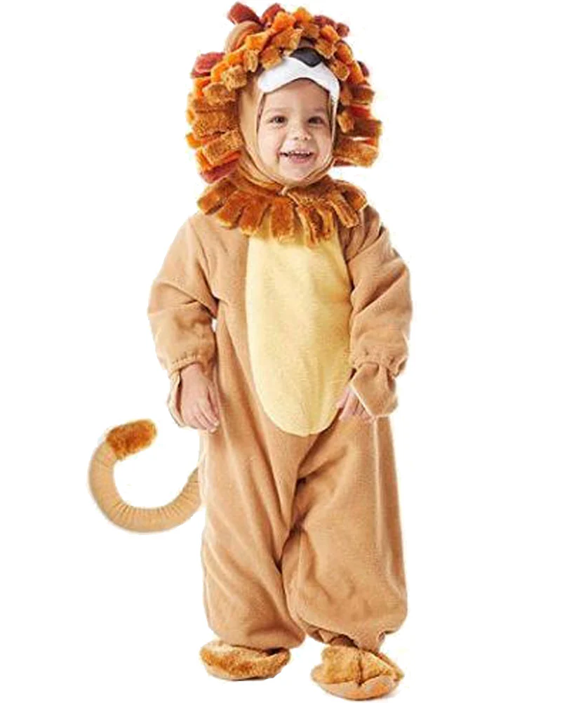 Lion Baby Toddler and Kids Book Week Costume with Plush Zebra - Image 2